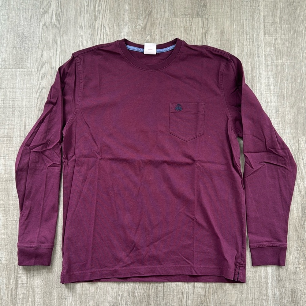 NWOT Large Maroon Long Sleeve Cotton T-Shirt- Size Large